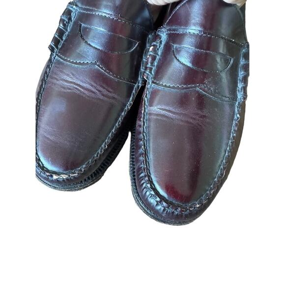 Johnston & Murphy Aristocraft Penny Loafers Burgundy Leather Size 8 - Picture 6 of 7